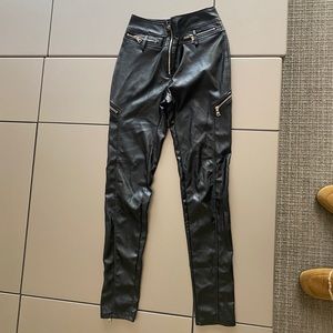 TIGER MIST BLACK LEATHER PANTS